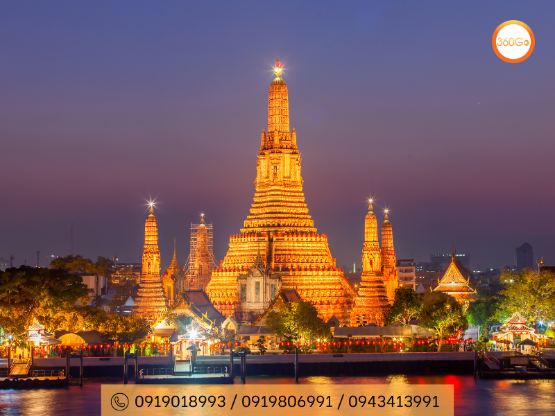 Vẻ đẹp lung linh Wat Arun - Du lịch 360Go 